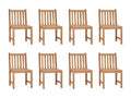 Set of 8 garden chairs with cushions, solid teak wood, 96760EOMB