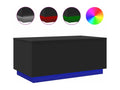 Coffee table with Nidchicshop LED light, black, 90x50x40 cm, 54218SRWR