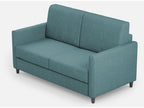 Modern Italian straight sofa in petrol blue fabric, Nidchicshop - 3 sizes - Size 158 cm 03290HFST