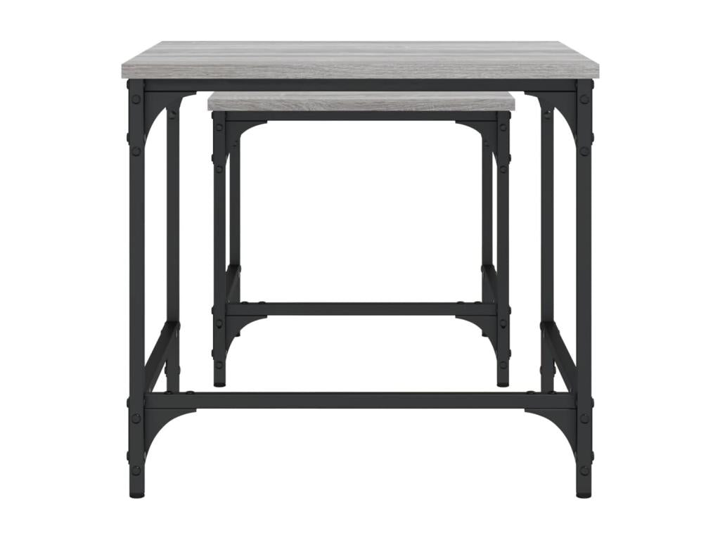 Nidchicshop 2-Piece Nesting Coffee Tables, Grey Engineered Wood 13175IBQW