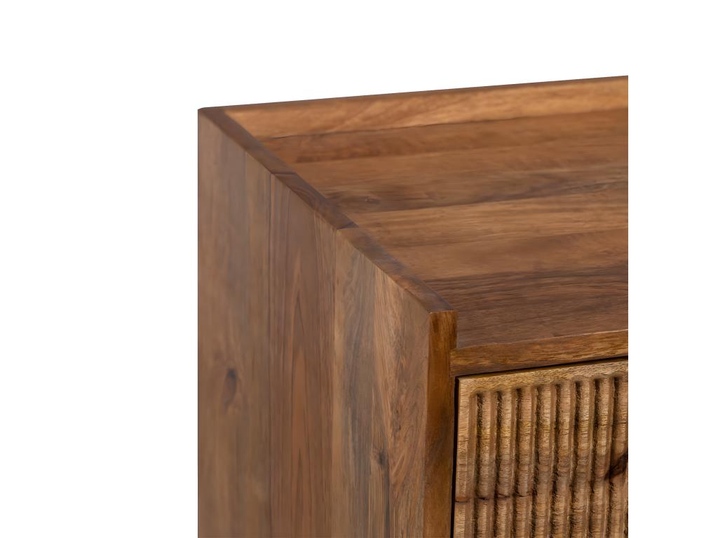 Calmetop - 2-Drawer Bedside Table in Textured Mango Wood 41238YJQF