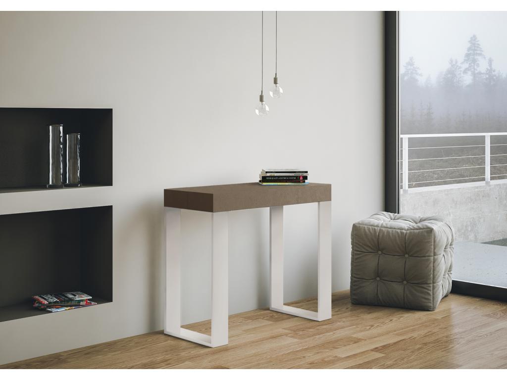 Extendable Console 90x40/300 cm Nidchicshop White frame 37487ZDVB