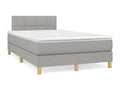 Calmetop bed base and light grey mattress 120x190 cm fabric 64844FFFK