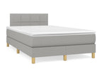 Calmetop bed base and light grey mattress 120x190 cm fabric 64844FFFK