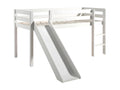 Nidchicshop - Mid-Height Bed with Slide in White Lacquered Pine 90x200cm with Cover Space 24984UUIH