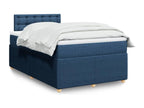 Nidchicshop bed base with blue mattress 120x190 cm fabric 74151UGQN