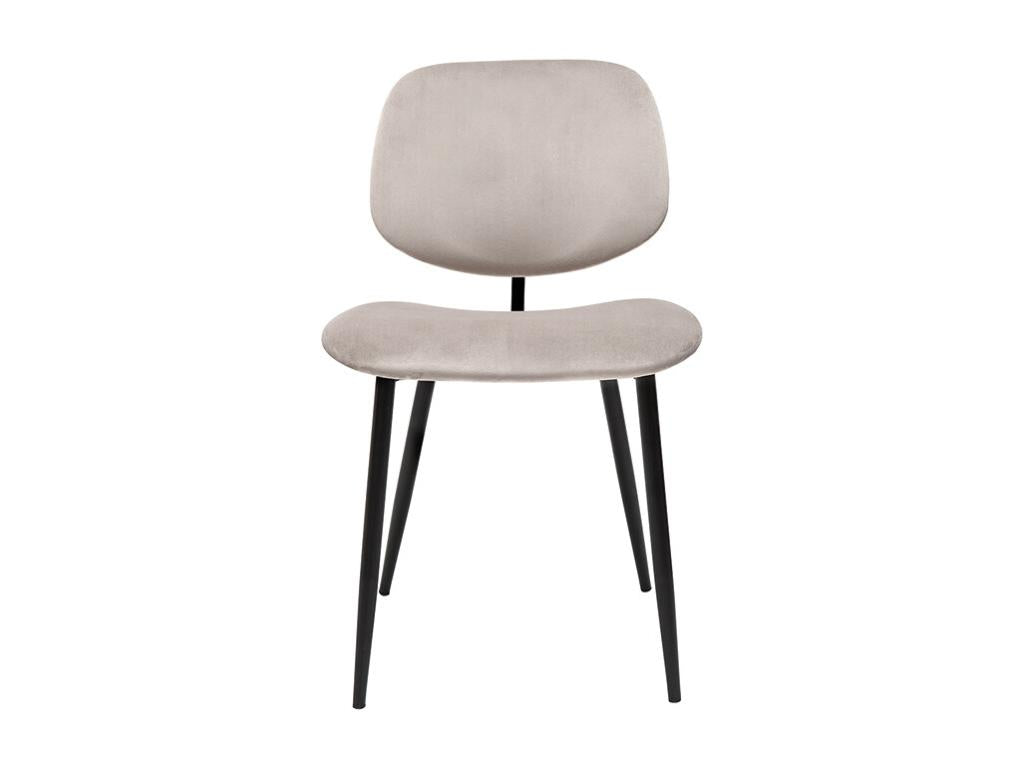 Calmetop velvet fabric and black metal chairs, set of 2, Calmetop 39036MZSS