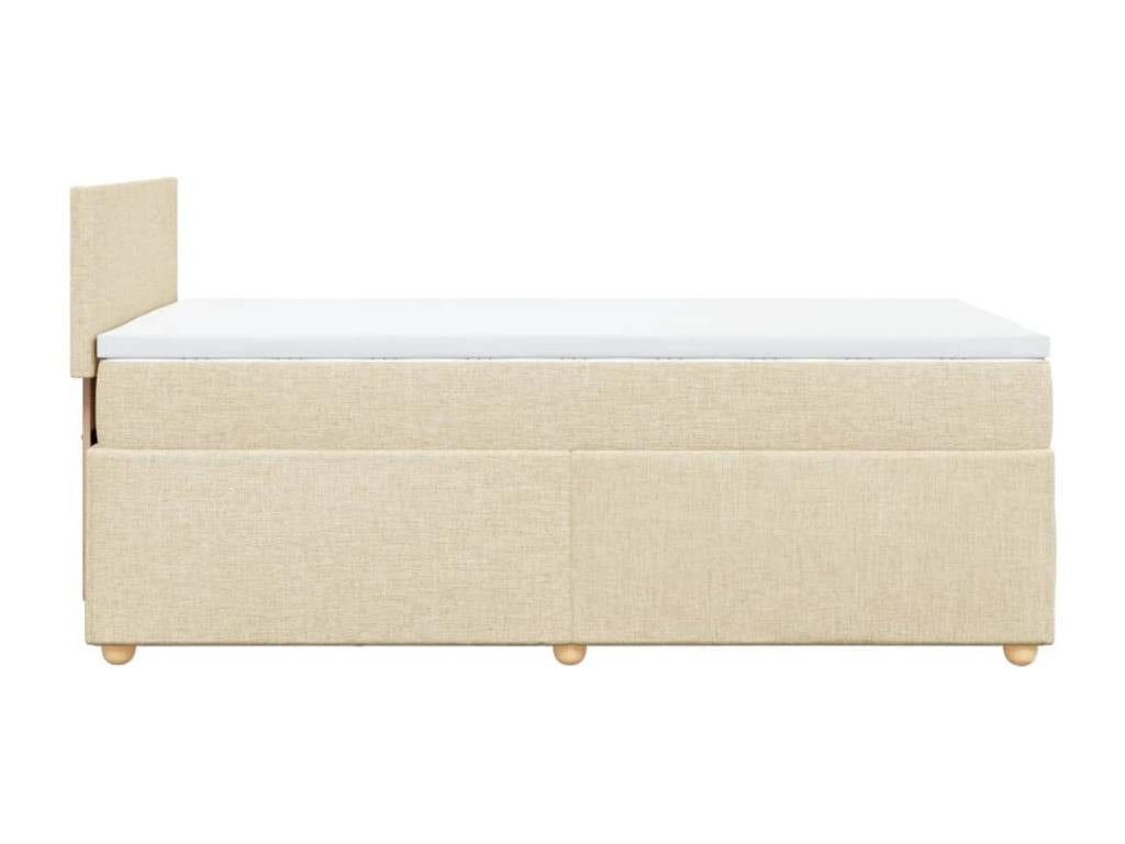 Nidchicshop bed base with mattress, Cream 100x200 cm, Fabric 04410WFGG
