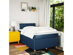 Nidchicshop bed base with blue mattress 120x190 cm fabric 74151UGQN