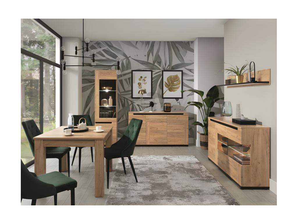 Complete dining room set, Honey Oak - Nidchicshop 96462AVUS