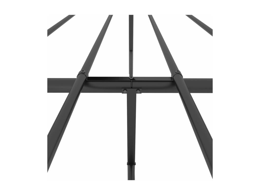 Metal bed frame with headboard and footboard, black, 180x200 cm, 73593UTYH