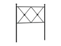 Black metal headboard 80 cm 69591LWQU