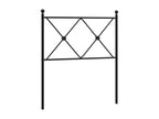 Black metal headboard 80 cm 69591LWQU