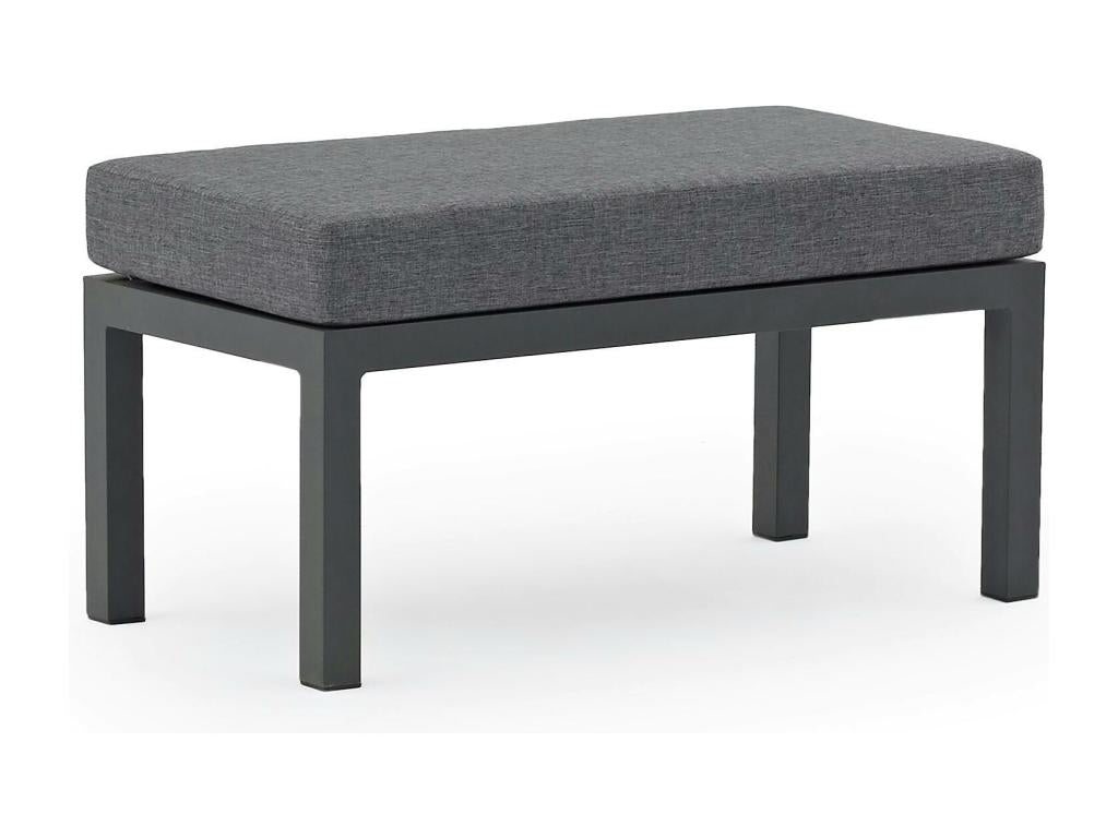 Calmetop 5-piece garden furniture set in anthracite grey aluminum with light grey fabric cushions 83854HBKA