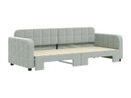Daybed with pull-out bed, without mattress, light grey, 80x200 cm, 93470GABG