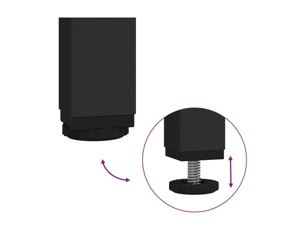 Black TV stand 100x40x45 cm engineered wood 88651QFTU