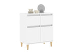 High-gloss white sideboard, 60x35x70 cm, engineered wood, 40395ZWNO