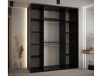 Calmetop 1 Sliding Door Wardrobe 235.2/200/60 3 Doors Black/Black 49726OKLN