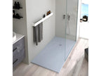 Calmetop slate-finish grey shower tray with coloured grate - 190x100 cm 10426NOSF
