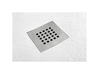 Calmetop Extra Slim White 100x135 cm Shower Tray in Synthetic Resin and Marble Dust with Free Drain 32113TXXN