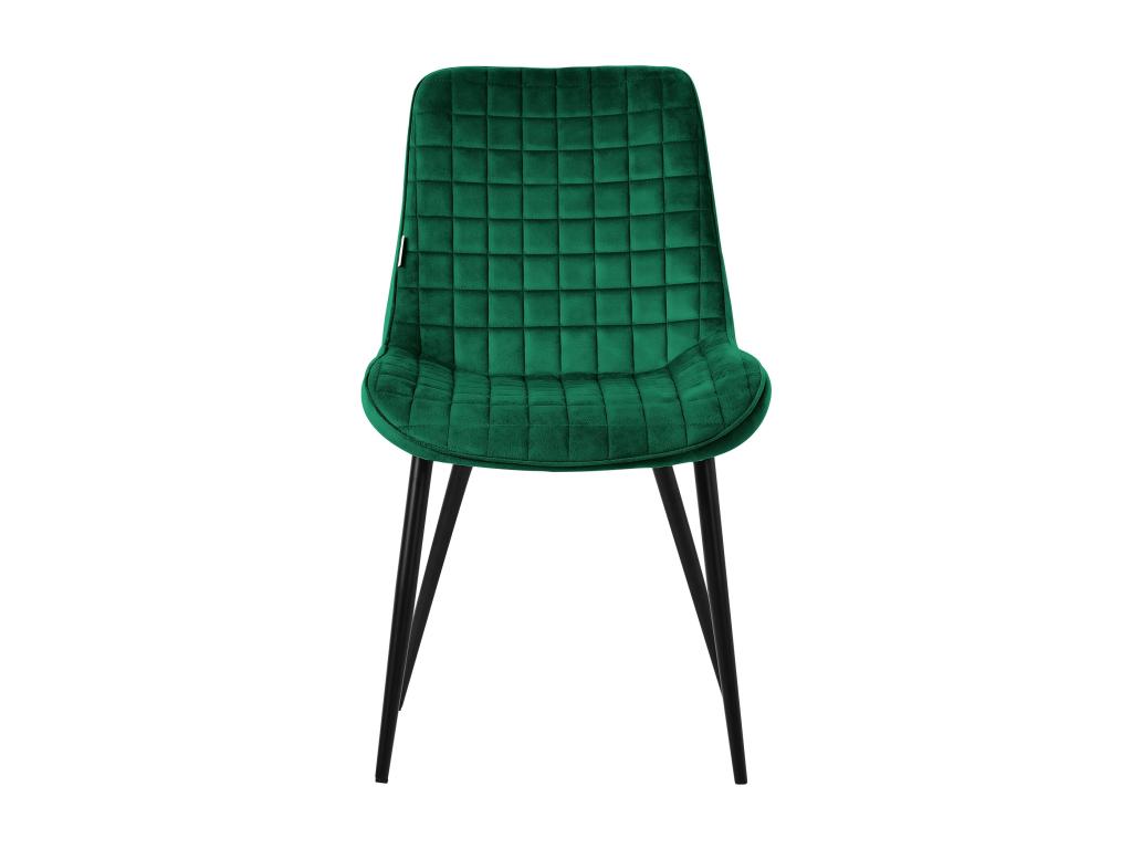 Set of 2 Dark Green Velvet Upholstered Dining/Kitchen Chairs 83969WDVC