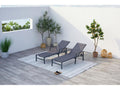 Set of 2 Calmetop 04475TAMI grey garden sun loungers