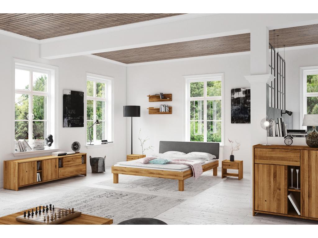 Nidchicshop - 120x200 Bed in Natural Oiled Wild Oak 26358AHIH