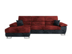 Bohometop 242 Corner Sofa, Red, with Sleeping Function and Bedding Box, 275x170x71cm, 82361GGIP