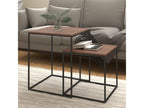 2-Piece Coffee Table Set, Engineered Wood and Metal 16674FVOF