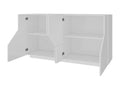 Calmetop Buffet, 4-Door Kitchen Buffet, Living Room Buffet, Made in Italy, 200x43x86 cm, Glossy White, 90074ETDE