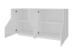 Calmetop Buffet, 4-Door Kitchen Buffet, Living Room Buffet, Made in Italy, 200x43x86 cm, Glossy White, 90074ETDE