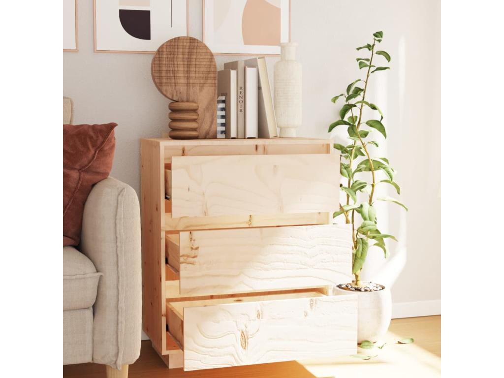 Sideboard 60x34x75 cm Solid pine wood 74194CXPF