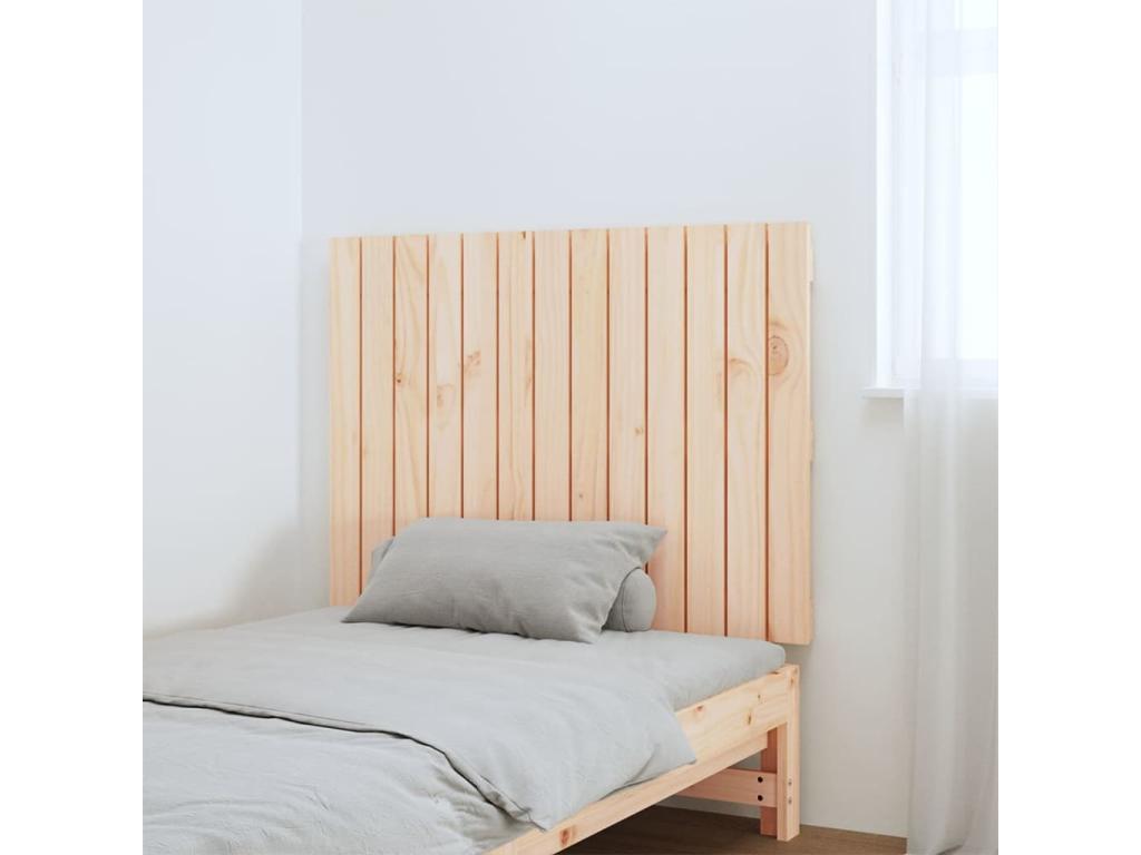 Wall-mounted headboard 82.5x3x60 cm Solid pine wood 48685IABN
