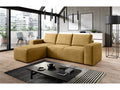 Nidchicshop Modern Left-Hand Corner Convertible Sofa in Mustard Yellow Velvet, 302cm, 78825NNMT