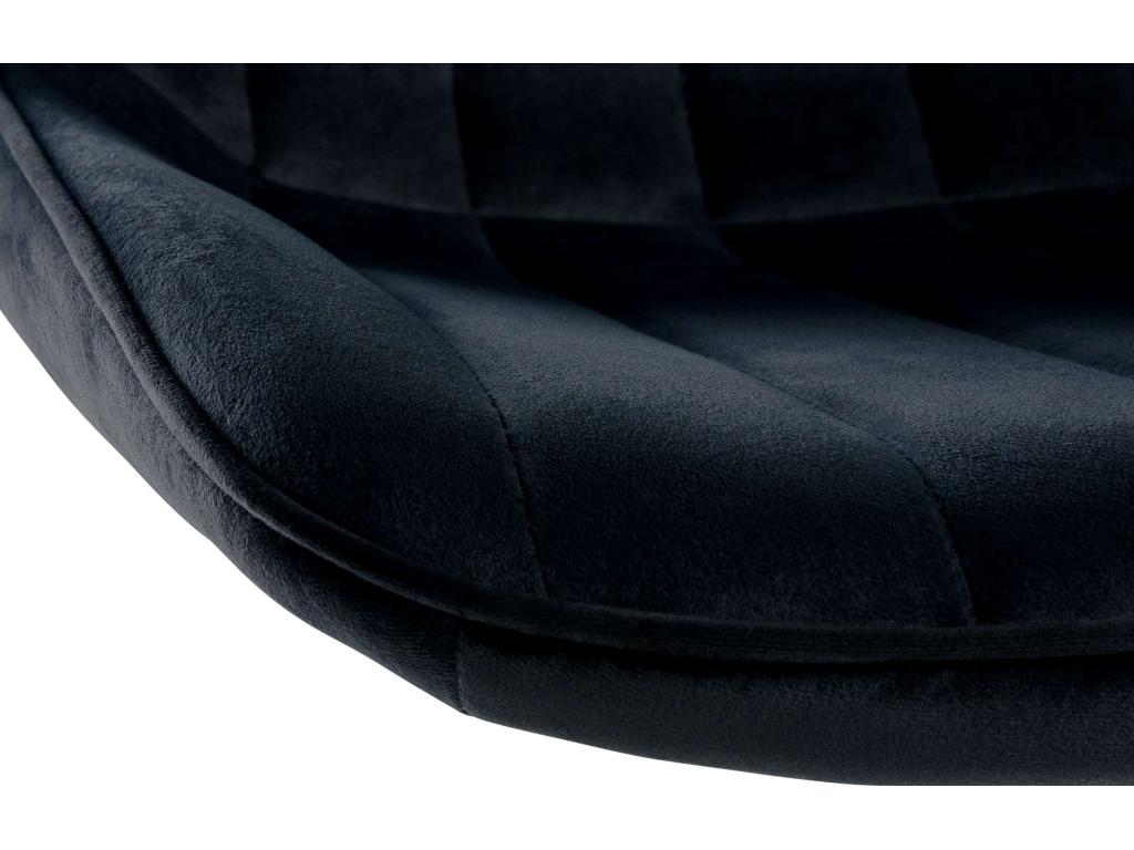 Bar stool - Velvet / Black - Black - Calmetop 93825YPXZ