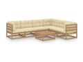 7-piece garden furniture set with honey brown cushions, pine wood 21111IAEN