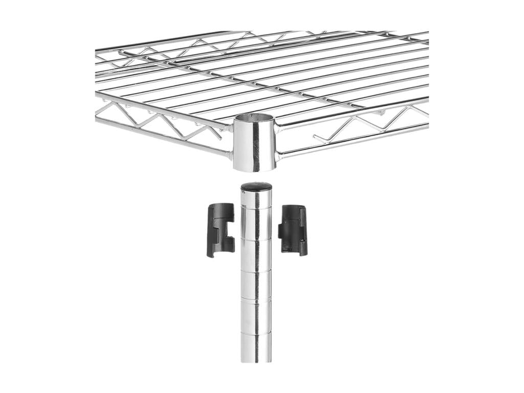 Pack of 2 Metal Shelves with 4 Adjustable Shelves 137x91.4x35.5cm 320Kg Calmetop 33682UVCR