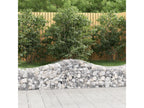 Arched gabion baskets, 5 pcs, 200x50x40-60, galvanized iron, 26549UOEZ