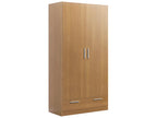 2-door, 1-drawer wardrobe/storage cupboard in cherry wood finish - 102 cm long x 51 cm deep x 200 cm high 15440ZVHC