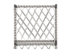Raised wire mesh bed with 1 pot, 30x30x107 cm, woven resin, grey, 37024LZEH