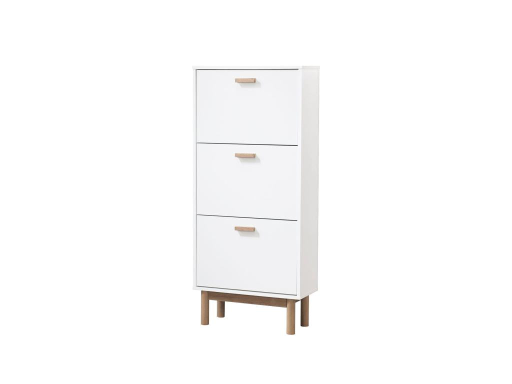 White oak shoe cabinet 03641BUXS