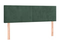 Upholstered bed base and mattress, dark green, 140x200cm, velvet, 09479ZGLR