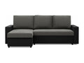 Corner sofa with universal sleeping function, Dark Grey/Black, 14550NBRY