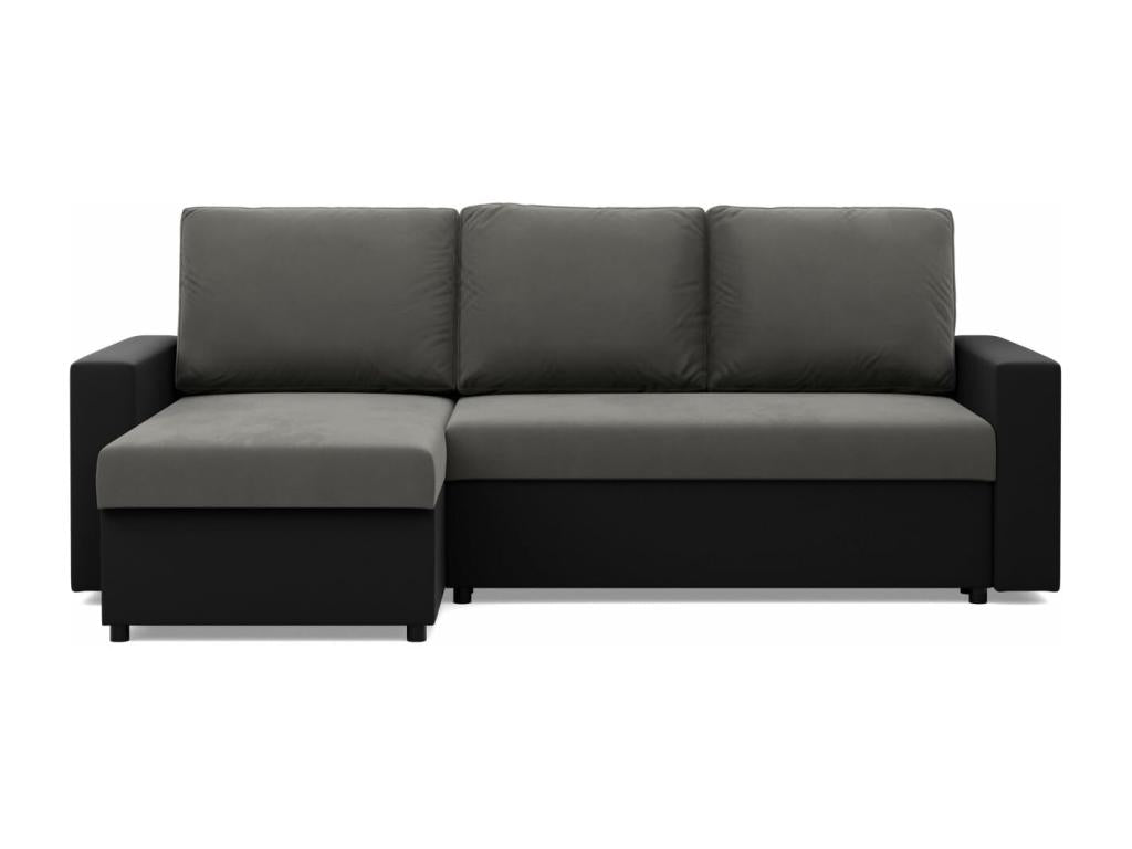 Corner sofa with universal sleeping function, Dark Grey/Black, 14550NBRY
