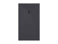 Calmetop smooth anthracite shower tray with colored grate - 160x90 cm 42564CMFL