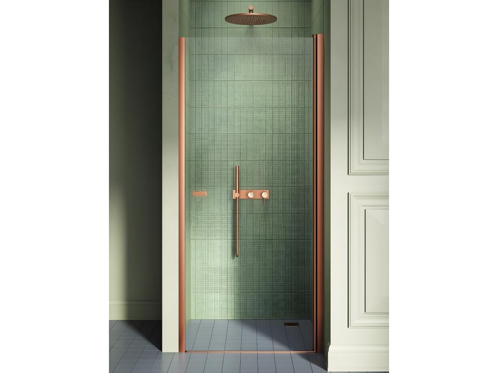 Nidchicshop 60427EMPZ 100cm Brushed Copper Pivot Shower Door