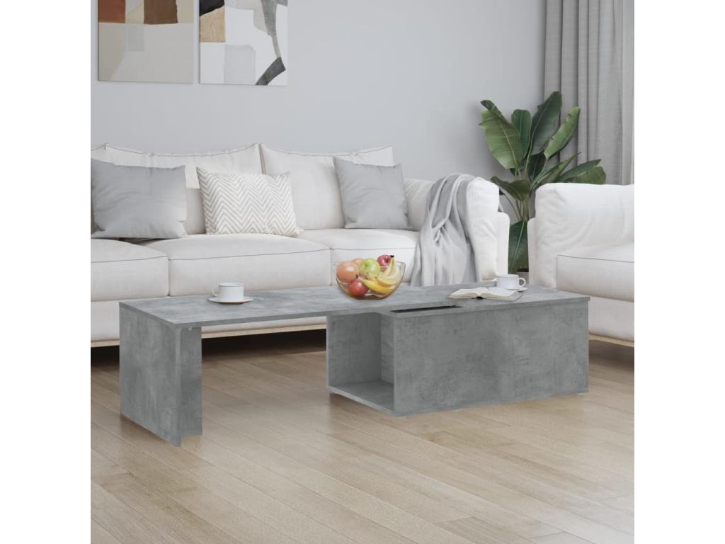 Concrete Grey Coffee Table 150x50x35 cm Chipboard 50903TRDM