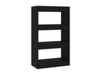 Black Bookshelf/Room Divider 60x30x103 cm Chipboard 68961DNWJ
