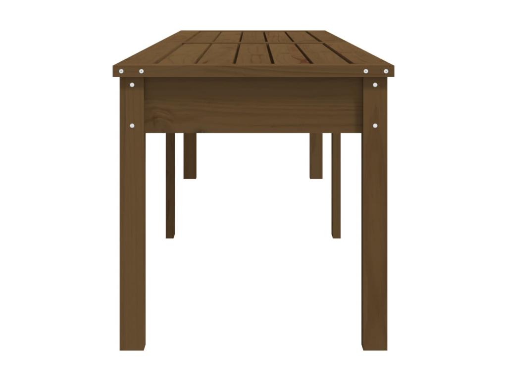 2-seater garden bench, honey brown, 203.5x44x45cm, pine wood, 26996SOYJ