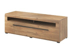 XL TV stand 160cm Calmetop collection - Oak finish - Designer style. 85893DGRL
